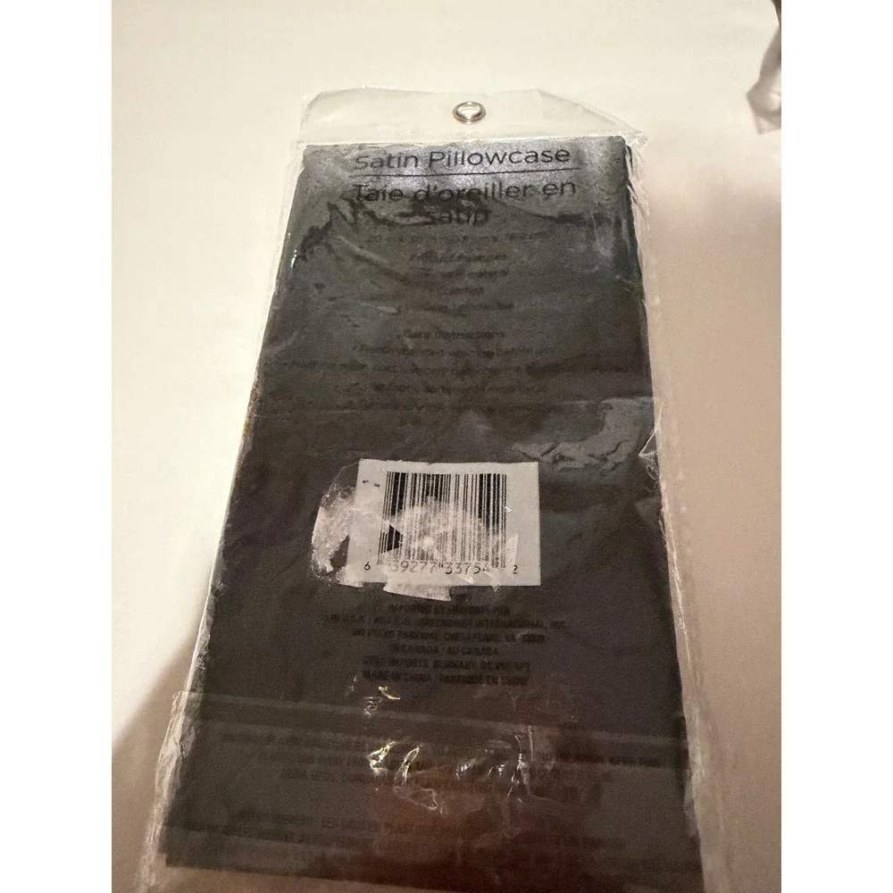 Satin Pillowcase Black Standard Size Silky Soft Smooth Hair Skin 20 x 30